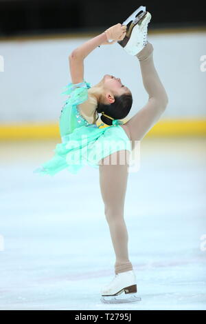 Kyoto, Japon. 30Th Mar, 2019.  ? Sakurako Daimon, le 30 mars 2019 - Patinage Artistique : Tous les novices du Kansai de patinage artistique 2019 Novice A2 féministe de patinage libre à Kyoto, Japon. Credit : Naoki Nishimura/AFLO SPORT/Alamy Live News Banque D'Images