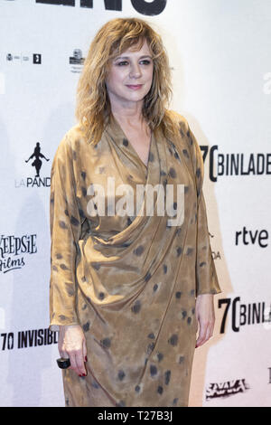 L'actrice Emma Suarez assiste à la '70 Binladens' première mondiale au cinéma Capitol à Madrid avec : Emma Suarez Où : Madrid, Espagne Quand : 27 février 2019 Crédit : Oscar Gonzalez/WENN.com Banque D'Images