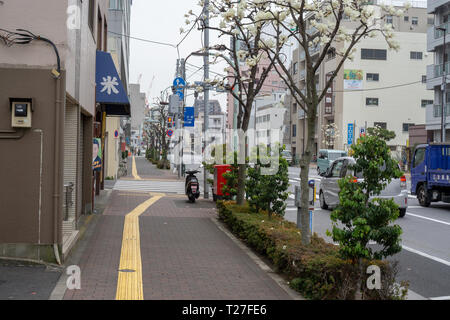 J'ai aimé explorer les zones moins touristiques de Asakusa pour attraper un aperçu de la vie quotidienne et moins exploré et photographié les pièces d'Asakusa à Tokyo. Banque D'Images