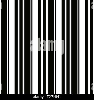 Profil de Halloween bandes verticales répétitives de couleur noir et blanc. Rayures verticales noir et blanc arrière-plan. Seamless texture background. Ve Illustration de Vecteur