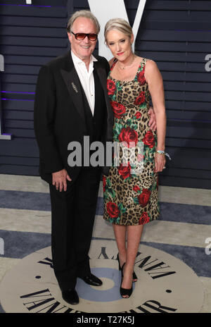 Vanity Fair Oscar Party organisée à l'Annenberg Center for the Performing Arts - Arrivées avec : Peter Fonda, Margaret DeVogelaere Où : Los Angeles, California, United States Quand : 24 Feb 2019 Credit : Sheri Determan/WENN.com Banque D'Images