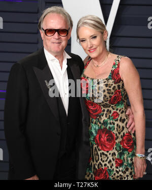 Vanity Fair Oscar Party organisée à l'Annenberg Center for the Performing Arts - Arrivées avec : Peter Fonda, Margaret DeVogelaere Où : Los Angeles, California, United States Quand : 24 Feb 2019 Credit : Sheri Determan/WENN.com Banque D'Images