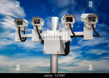 Surveillance CCTV caméras de sécurité. Banque D'Images