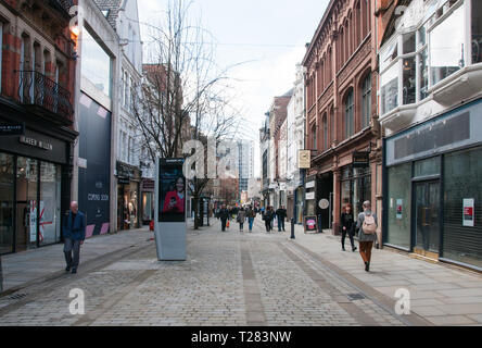 Autour de l'UK - Une vue de la rue King vers 874-6448 , Manchester Banque D'Images