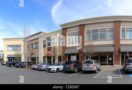 Tigard, Oregon - Mars 17, 2019 : Bridgeport Village, un centre commercial dans la ville de Tigard Banque D'Images