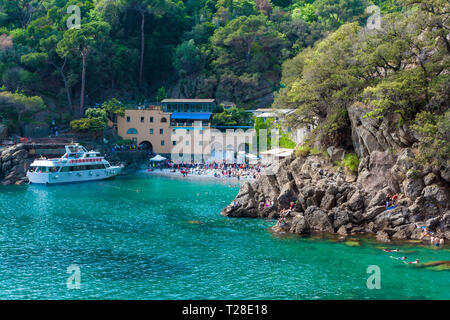 Vue de Saint Fruttuoso's bay Banque D'Images