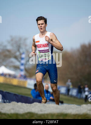 U20 Hommes, Championnats du Monde de cross-country 2019 Banque D'Images