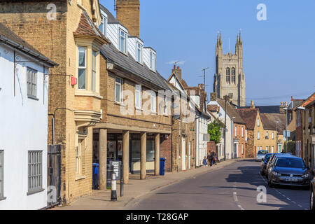 Le centre-ville de St Neots Cambridgeshire high street, England, gb,uk Banque D'Images