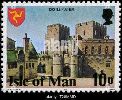 Timbre-poste de l'île de l'homme dans les bâtiments série émise en 1978 Banque D'Images