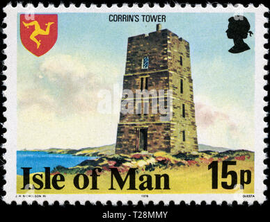 Timbre-poste de l'île de l'homme dans les bâtiments série émise en 1978 Banque D'Images