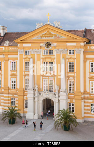 Melk, Autriche - 08 juillet 2018 : Monastère de Melk, l'abbaye bénédictine de vallée de la Wachau en Basse Autriche Banque D'Images