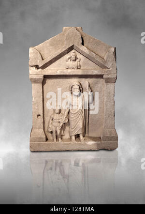 Allégement romain stèle funèbre de Hierapolis Necropolis du Nord. Musée Archéologique de Hierapolis, Turquie Banque D'Images