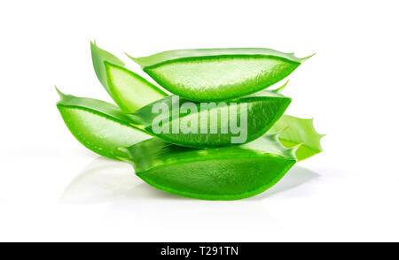 L'aloe vera meubles isolé sur fond blanc avec clipping path Banque D'Images