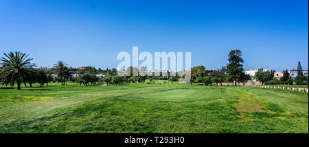 Vue depuis le 1er tee golf cours de la mer à Port El Kantaoui, Tunisie le 26 mars 2019 Banque D'Images