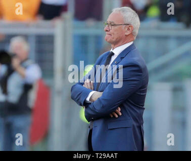 Rome, Italie. Mar 31, 2019. Claudio Ranieri lors de la Serie A italienne match de football, que les Roms - SSC Napoli au Stadio Olimpico à Rome Italie , le 31 mars 2019 Credit : agnfoto/Alamy Live News Banque D'Images