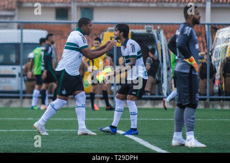 Curitiba, Brésil. Mar 31, 2019. PR - Curitiba - 03/31/2019 - 019 de Paraná, le Coritiba x Paran Clube - Rodrig le Coritiba player célèbre son but au cours d'un match contre le Parana Clube au stade Couto Pereira pour le championnat de l'état en 2019. Photo : Gabriel Machado/AGIF : Crédit AGIF/Alamy Live News Banque D'Images