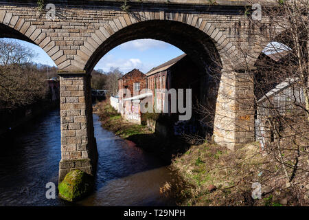 Kirkstall Viaduc, Leeds, Yorkshire. Banque D'Images