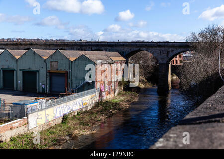 Kirkstall Viaduc, Leeds, Yorkshire. Banque D'Images