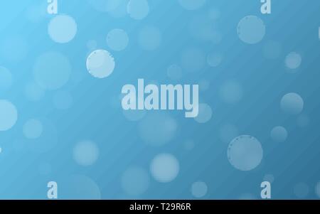 Effet lumière éclats bleu bokeh. Abstract lights bokeh sur fond bleu. Dégradé bleu. Lumières floues. Effet de neige. Taches floues. Vector illustr Illustration de Vecteur