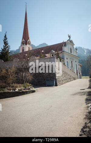 L'église catholique de marbach, emmental entlebuch suisse au printemps Banque D'Images