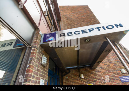 Bournemouth, Angleterre - Bournemouth, BCP et Christchurch Christchurch Poole, du Conseil des bureaux municipaux, créé le 1er avril 2019 le 31 mars 2019 au Royaume-Uni. Banque D'Images