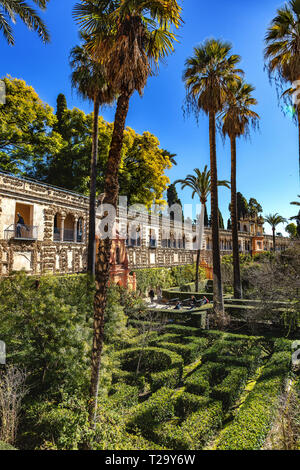 Real Alcázar de Séville, Andalousie, Espagne / Real Alcázar de Séville, Andalousie, Espagne Banque D'Images