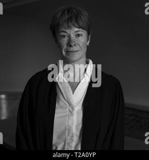 Membre du personnel de l'hôtel de jeunes à l'Université de St Andrews, le jour de la remise des diplômes, le 30 novembre, 2016. Banque D'Images