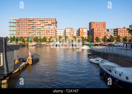 Amsterdam, Pays-Bas - 02 septembre 2018 : Westerdok Amsterdam Pays-Bas Dutch ville moderne Banque D'Images