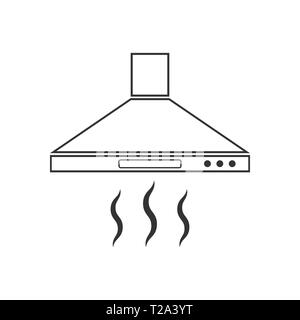 L'icône de la ligne du capot d'échappement. Vector illustration Illustration de Vecteur