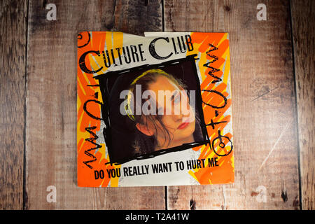 Culture Club 7pouce seul, avez-vous vraiment envie de me faire du mal Banque D'Images