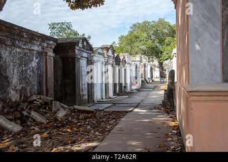 La Nouvelle Orléans, TN, USA, le 20 novembre 2018-Lafayette cemetery no 1 de la Nouvelle Orléans (USA) a été financé en 1833 et encore en usage Banque D'Images