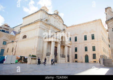 Église de Sainte-Catherine d'Italie à la Valette, Malte Banque D'Images