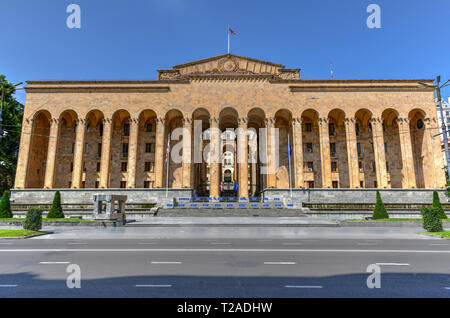 Ancien Parlement gouvernement en Chambre le Shota Rustaveli Avenue à Tbilissi, Géorgie. Banque D'Images