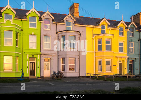 Borth,mer,plage,rural,maison de vacances,coast,village,côtières,resort,nord,de,Aberystwyth, Ceredigion,Ouest,mi,Pays de Galles, l'ouest du pays de Galles, Pays de Galles, Gallois, Banque D'Images