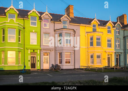 Borth,mer,plage,rural,maison de vacances,coast,village,côtières,resort,nord,de,Aberystwyth, Ceredigion,Ouest,mi,Pays de Galles, l'ouest du pays de Galles, Pays de Galles, Gallois, Banque D'Images