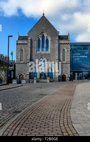 Voir d'Aberdeen Maritime Museum, Aberdeen, Aberdeenshire, Shiprow, Ecosse, Royaume-Uni Banque D'Images