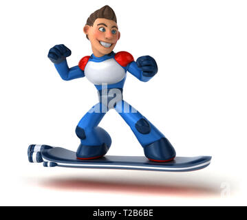Fun super-héros moderne - vol 3D Illustration Banque D'Images
