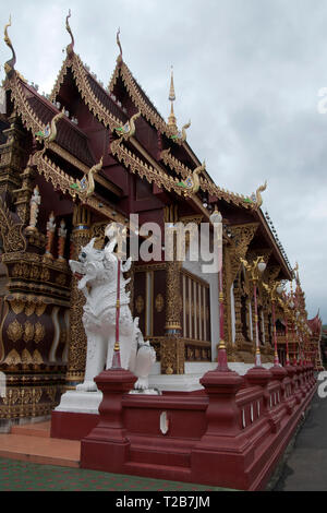 Chiang Mai Thailand, Guardian of temple de Wat Saen Muang Luang Ma Banque D'Images