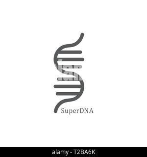 Lettre s la conception de la chaîne d'ADN vecteur logo Illustration de Vecteur