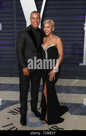 Vanity Fair Oscar Party au Wallis Annenberg Center for the Performing Arts le 24 février 2019 à Beverly Hills, Californie comprend : DeVon Franklin, Meagan Good Où : Los Angeles, California, United States Quand : 24 Feb 2019 Credit : Sheri Determan/WENN.com Banque D'Images