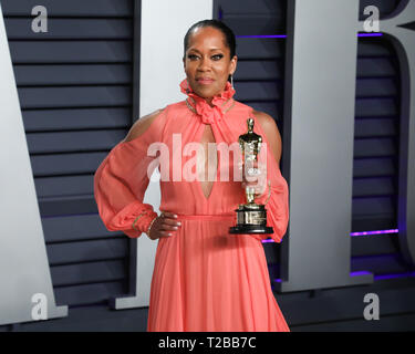 Vanity Fair Oscar Party au Wallis Annenberg Center for the Performing Arts le 24 février 2019 à Beverly Hills, Californie comprend : Regina king Où : Los Angeles, California, United States Quand : 24 Feb 2019 Credit : Sheri Determan/WENN.com Banque D'Images