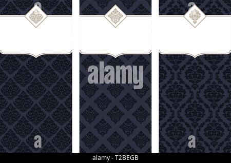 Vintage cartes de vœux. Modèles d'invitation de mariage vintage. Illustration de Vecteur