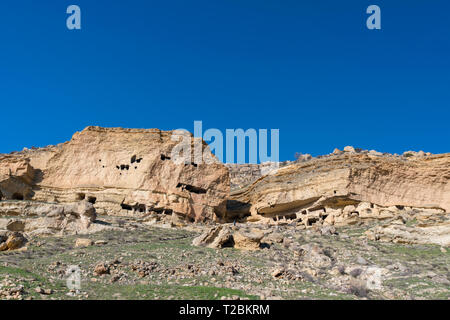 Grottes de Manazan, situé à l'intérieur des frontières de la province de Karaman Ville Taşkale,Turquie. Banque D'Images