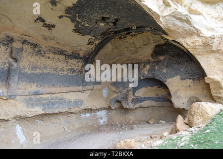 Grottes de Manazan, situé à l'intérieur des frontières de la province de Karaman Ville Taşkale,Turquie. Banque D'Images