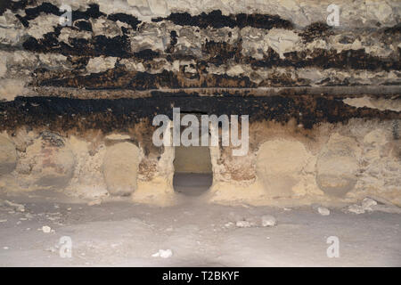 Grottes de Manazan, situé à l'intérieur des frontières de la province de Karaman Ville Taşkale,Turquie. Banque D'Images