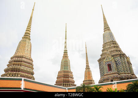 L'architecture du temple de Wat Pho à Bangkok Banque D'Images