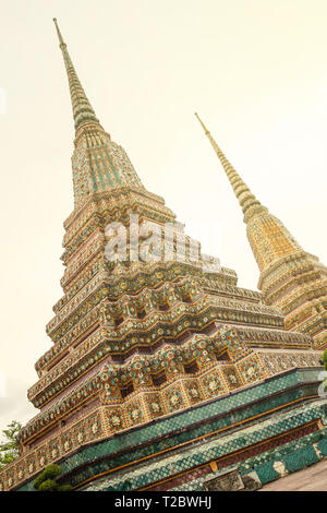 L'architecture du temple de Wat Pho à Bangkok Banque D'Images