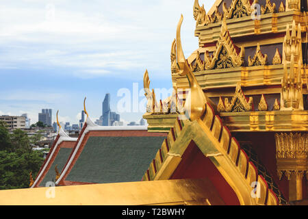 Golden Mountain temple à Bangkok du haut Banque D'Images