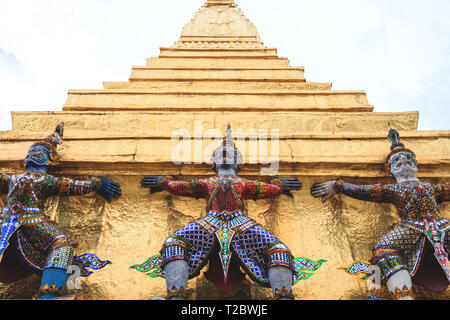 Détails du temple de Wat Pho à Bangkok Banque D'Images