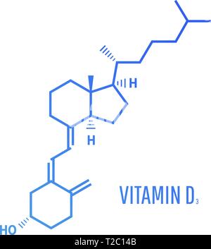 La vitamine D. formule topologique. la vitamine D est une formule assurant l'absorption du calcium et du phosphore dans les aliments Illustration de Vecteur